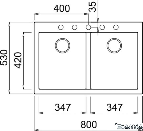 Кухонная мойка Elleci Quadra 340 Bianco G68
