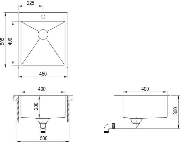 Кухонная мойка Aquasanita LUNA LUN 100XW