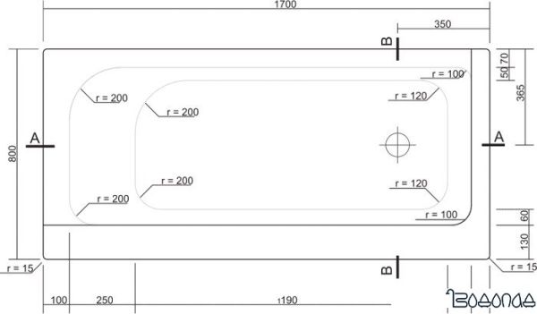 Ванна Cersanit Smart 170x80 R [S301-116] фото 4