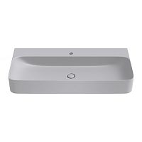Настенная или накладная раковина Wellsee Clermont 302617000, 100*47 см (матовая серая)