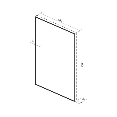 Прямоугольное зеркало Wellsee 7 Rays' Spectrum 172200640 (60*80 см, черный контур)