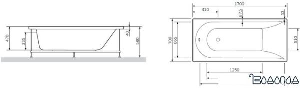 Ванна AM.PM Spirit W72A-170-070W-A2 фото 4