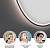 Круглое зеркало с фронтальной LED-подсветкой Wellsee 7 Rays' Spectrum 172200270 (D = 100 см, черный контур, сенсорная кнопка)