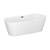 Отдельностоящая  акриловая ванна Wellsee Shell 28170203R, 150*73 см, цвет белый глянец.  Набор 4 в 1: ванна 281702000, ножки, экран, слив-перелив матовый черный  231924000.