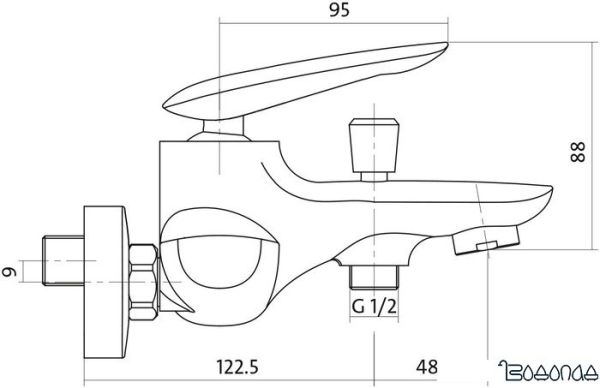 Смеситель Cersanit Mayo S951-013