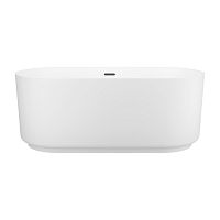 Отдельностоящая  акриловая ванна Wellsee Saint-Germain 28270103R, 150*70 см, цвет белый  глянец. Набор 4 в 1: ванна 282701000, ножки, экран, слив-перелив матовый  черный 231924000.