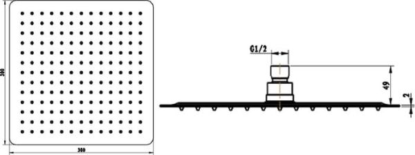 Верхний душ Villeroy & Boch Universal TVC00040230061 фото 2