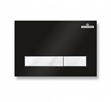 Пластиковая клавиша смыва Lavinia Boho RelFix 38050601, цвет матовый черный / белый