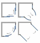 Выбор душевого ограждения по типу открывания дверей