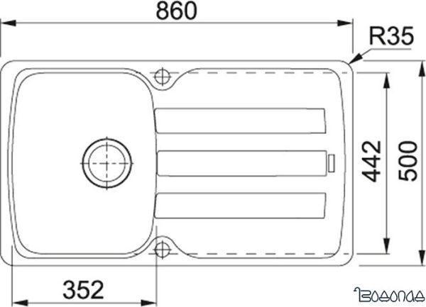 Кухонная мойка Franke Antea AZG 611-86 (белый)