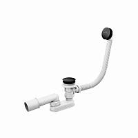 Слив-перелив для ванны 57 см, черный матовый, click-clack, черный