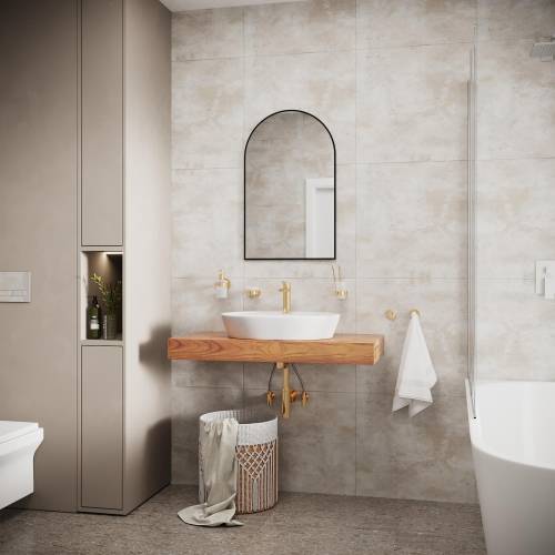 Арочное зеркало Wellsee 7 Rays' Spectrum 172201660 (40*70 см, черный контур)