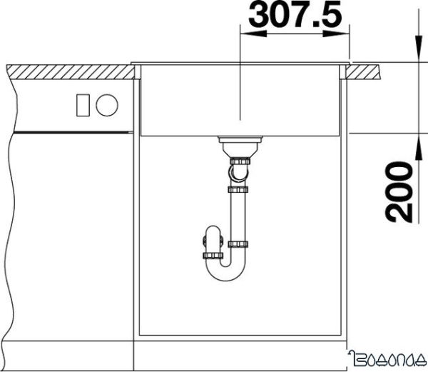 Кухонная мойка Blanco Naya 6 520593 (жемчужный) фото 4 Кухонная мойка Blanco Naya 6 520593 (жемчужный) фото 4