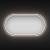 Овальное зеркало с фронтальной LED-подсветкой Wellsee 7 Rays' Spectrum 172201610 (90*50 см, черный контур, сенсорная кнопка)