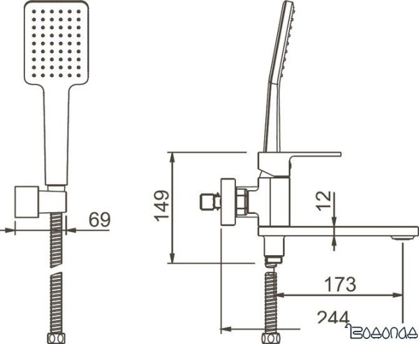 Смеситель Gappo G3283-8