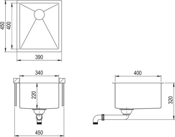 Кухонная мойка Aquasanita Enna ENN 100MAW