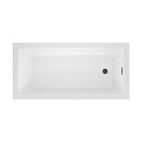 Акриловая  ванна Wellsee FreeDom 2.0 23300103R, 150*80 см, в комплекте интегрированный слив-перелив матовый черный