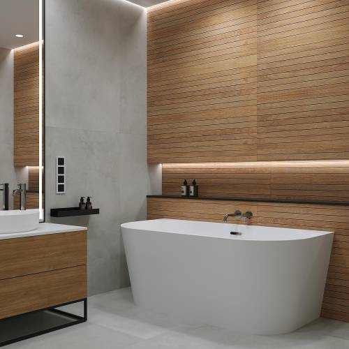 Пристенная  акриловая ванна Wellsee Excellence Pro 28760401R, 180*80 см, цвет белый  глянец. Набор 4 в 1: ванна 287604000, ножки, экран, слив-перелив хром  231921000.