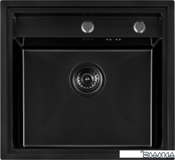 Кухонная мойка ARFEKA Eco AR 520*490 Black PVD Nano