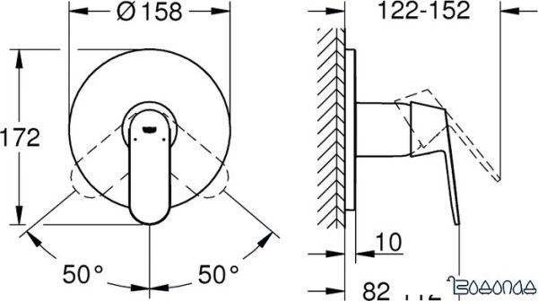 Смеситель без скрытого механизма Grohe Eurostyle Cosmopolitan 24044000 фото 4