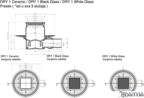 Трап/канал Pestan Confluo Standard Dry 1 Ceramic