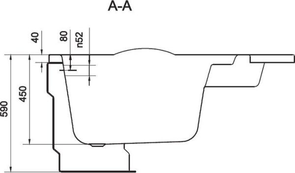 Ванна Cersanit Kaliope 153x100 фото 3