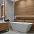 Отдельностоящая  акриловая ванна Wellsee Cute Twin S 23830102R, 168*75 см, цвет белый  глянец. Набор 4 в 1: ванна 238301000, ножки, экран, слив-перелив  глянцевый белый 231917000.