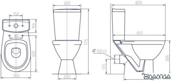 Унитаз Rosa Соло фото 4