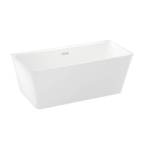 Отдельностоящая акриловая ванна Wellsee Graceful Pro 230903001, 168*80 см Набор 4 в 1: ванна 230903000, ножки, экран, слив-перелив хром 231916000.