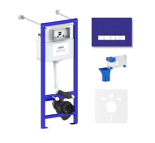 Инсталляция для унитаза комплект 5 в 1 Lavinia Boho Relfix 77020056: система инсталляции для подвесного унитаза, удлиненный комплект креплений, шумоизоляция, кнопка смыва, диспенсер