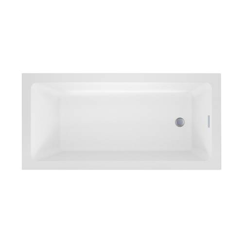 Акриловая  ванна Wellsee FreeDom 2.0 23300201R, 165*80 см, в комплекте интегрированный слив-перелив хром