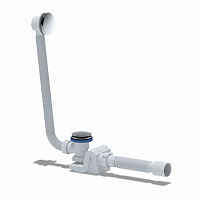 Слив-перелив (хром) для ванны, донный клапан клик- клак, ANI PLAST EC655GS 