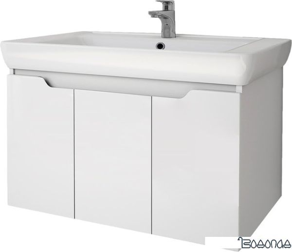 Мебель для ванных комнат Dreja Тумба под умывальник Q (D) 80 99.1003 (белый глянец) фото 1