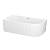 Пристенная  акриловая ванна Wellsee Festive Fox 28730304R, 150*75 см, цвет белый  глянец. Набор 4 в 1: ванна 287303000, ножки, слив-перелив золото  231925000.