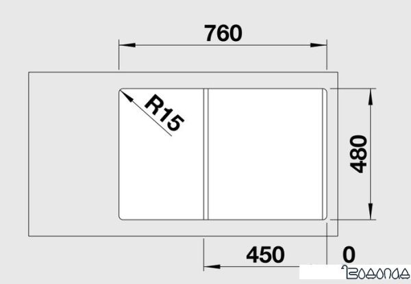 Кухонная мойка Blanco Legra 45 S (черный)