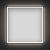 Квадратное зеркало с фронтальной LED-подсветкой Wellsee 7 Rays' Spectrum 172200440 (75*75 см, черный контур, сенсорная кнопка)
