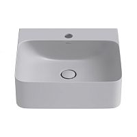 Настенная или накладная раковина Wellsee Clermont 302608000, 43*39 см (матовая серая)