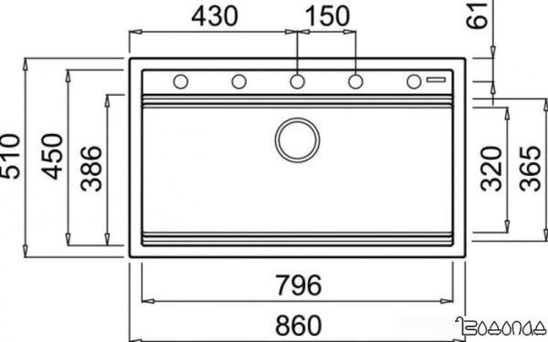 Кухонная мойка Elleci Best 360 Bianco G68
