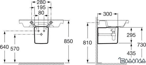 Полупьедестал Roca The Gap 337471000 фото 4