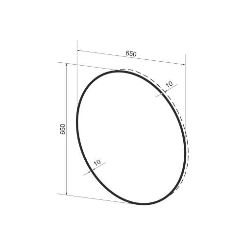 Круглое зеркало Wellsee 7 Rays' Spectrum 172200030 (D = 65 см, черный контур)