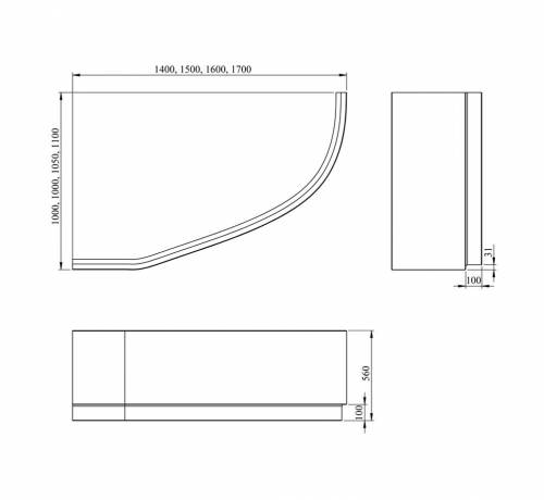 Акриловая ванна Lavinia Boho Bell Pro 3702140L / 140*95 см (левая)