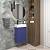 Wellsee Тумба под умывальник 2 в 1 WC Area 221804002 (тумба/матовый синий, раковина/глянцевый белый, без ножек)