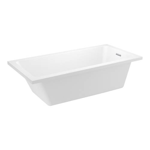 Акриловая  ванна Wellsee FreeDom 2.0 23300201R, 165*80 см, в комплекте интегрированный слив-перелив хром