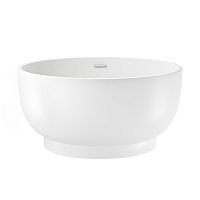 Отдельностоящая круглая акриловая ванна Wellsee Crêpe de France 236701001, 130*130 см Набор 4 в 1: ванна 236701000, ножки, экран, слив-перелив хром 231921000.