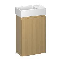 Wellsee Тумба под умывальник 2 в 1 WC Area 221803001 (тумба/матовый бежевый, раковина/глянцевый белый, без ножек)