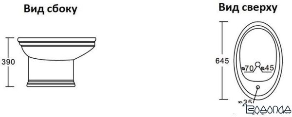 Биде CeramaLux 2051 фото 4