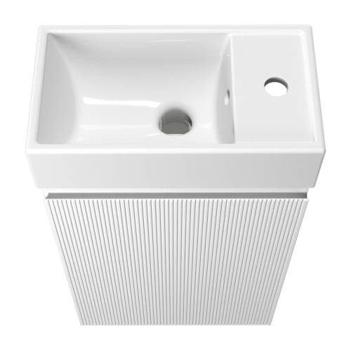 Wellsee Тумба под умывальник 2 в 1 WC Area 221801001 (тумба/матовый белый, раковина/глянцевый белый, без ножек)