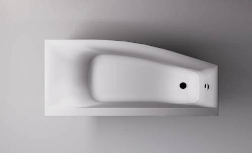 Ванна Astra-Form Скат 170x75x50 пустая, литой мрамор, правая, белая глянцевая, 01010015