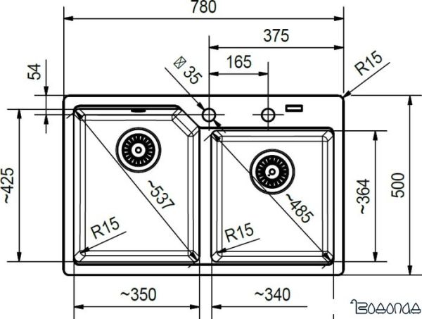 Кухонная мойка Franke Urban UBG 620-78 (бежевый)