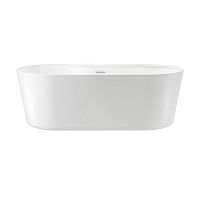 Отдельностоящая акриловая ванна Wellsee Vanille Joie 236501001, 179,5*84,5 см Набор 4 в 1: ванна 236501000, ножки, экран, слив-перелив хром 231921000.